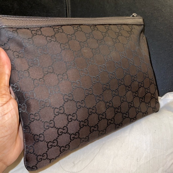Gucci Other - Gucci GG Canvas Clutch Bag 339556 Brown